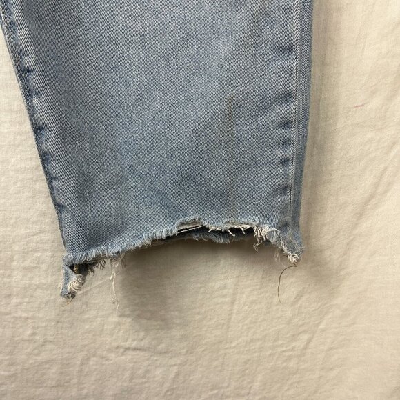 American Eagle Distressed Curvy Mom Jeans Womens 20 38x26 Ankle High Rise Light - Picture 5 of 12